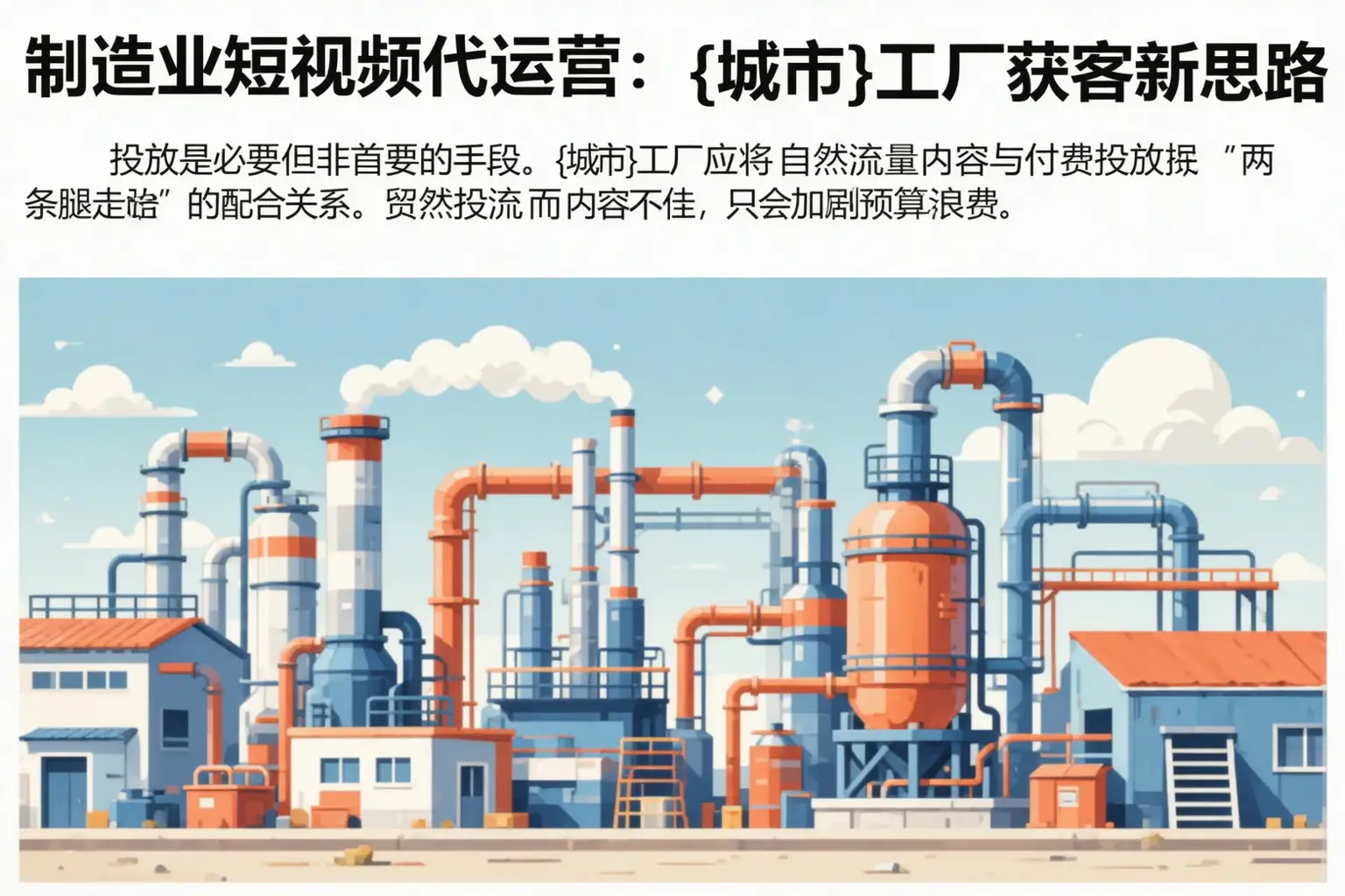 制造业短视频代运营:谯城工厂获客新思路